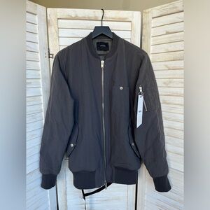 STAMPD Dark Gray Strapped Bondage Jacket Bomber Men’s Outerwear Size M
